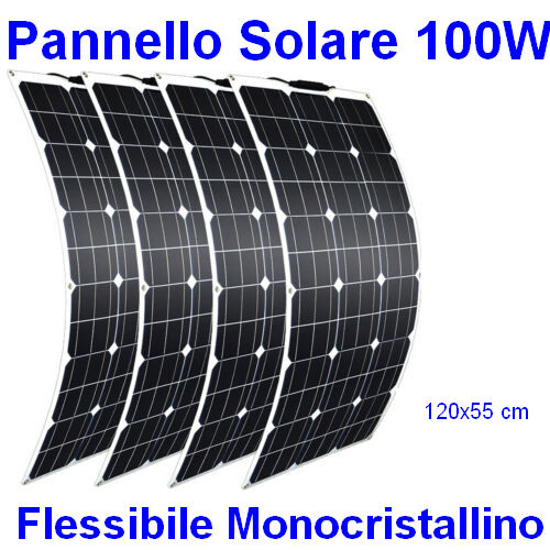 Pannello Solare Monocristallino 100W Pannelli Solari Flessibili [] -  120.00EUR : Omnialed Atex e Pannelli Solari, lampade ATEX e Pannelli Solari